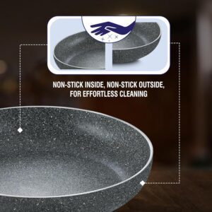 Prestige Svachh Granite Non-Stick 3-Piece Set Cookware |Dual Non-Stick Delight|Omni Tawa - 28cm Dia, Kadai with GlassLid - 24cm Dia, Fry Pan - 24cm Dia|Gas and Induction Compatible|Easy Care - Image 5