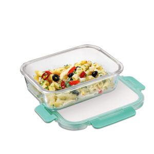 Allo FoodSafe Glass Containers with Lids with Break Free Lock, Oven Microwave Safe Containers, High Borosilicate Meal Prep Glass Food Storage Containers for Kitchen, 640ml - Image 2