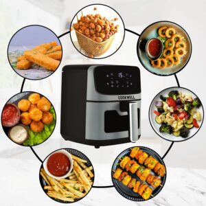 Cookwell Air Fryer - 5L With See Through Window - 1400W (Grey & Black) - Image 5