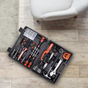 BLACK+DECKER BMT126C Hand Tool Kit for Home & DIY Use (126-Piece) - Includes Screwdriver, Wrench, Ratchet, Utility Knife, Saw, Claw Hammer, Measuring Tape and Plier, 6 Month Warranty, ORANGE & BLACK - Image 7