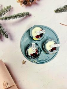 Grey Bliss Set of 3 Soy Wax Scented Candles with Essential Oil Fragrance and Rose Petals with Base Plate in Luxury Packaging Box Ideal for Home Decor Spa Gifting & Aromatherapy - Image 4