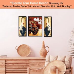 Rousrie Wall Painting Frames For decor, Pictures Frame For Living Room, Home Decoration, Bedroom, Set of 3, 1pc- 23 x 30 cm, 2pc- 12.5 x 30 cm (Design 12) - Image 3