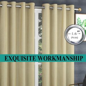 FRESH FROM LOOM Jute Curtains For Door 8 Ft Long|Medium Window Curtain|Yarn Weaved Parda|Modern Parde For Living Room Bedroom|Screens With Grommet Curtains Ring Curtains|Hypoallergenic (Cream, 2Pc)(Blackout) - Image 10