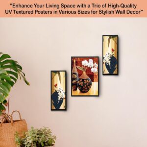 Rousrie Wall Painting Frames For decor, Pictures Frame For Living Room, Home Decoration, Bedroom, Set of 3, 1pc- 23 x 30 cm, 2pc- 12.5 x 30 cm (Design 12) - Image 8