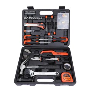 BLACK+DECKER BMT126C Hand Tool Kit for Home & DIY Use (126-Piece) - Includes Screwdriver, Wrench, Ratchet, Utility Knife, Saw, Claw Hammer, Measuring Tape and Plier, 6 Month Warranty, ORANGE & BLACK - Image 15