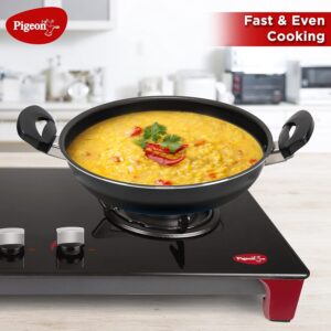 Pigeon Favourite 7 Piece Gift Set Non-Stick Coated Comes with Fry Pan, Kadhai, Lid, Sauce Pan, Spatula, Tadka Pan and a Tawa - Gas Stove Compatible (Black) - Image 6