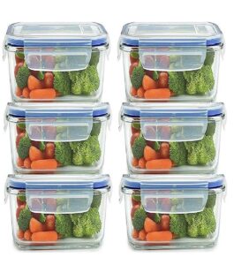 Rahi Mart Plastic Microwave Safe Airtight Food Storage Container with Lid for Fridge, Off-White (Set of 6) - Image 2