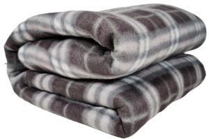 SwadeshiZon Winter Soft Single Bed Warm Woolen Blend Fleece Blanket Cover | Quilt Cover | Razai Cover with Zipper, Size- 90 x 60 in, Color- Multicolor, Single Bed Size (Single Bed, Black) - Image 4