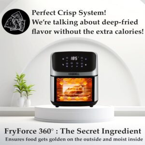 Cookwell Air Fryer - 5L With See Through Window - 1400W (Grey & Black) - Image 4