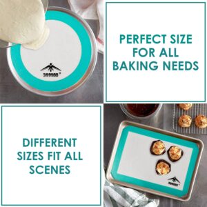 DOCOSS Silicone Non Stick Oven Baking Mat, Silicon Baking Sheet,Pack of 2 (15.5" x 11.5 "Inch)(Turquoise) - Image 7