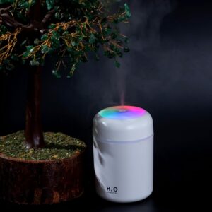 GNANISHWA Cool Mist Humidifier for Room with LED Light | Quiet USB-Powered Ultrasonic Humidifier for Bedroom, Office, Baby, Car | Not for Essential Oils (Multicolor) - Image 4