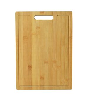 Yellow Weaves Extra Large Natural Bamboo Wood Cutting Board/Chopping Board with Juice Groove for Kitchen (36x26 cm) - Image 2