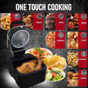 Libra 8 Litre Digital Air Fryer for Home | 1740 Watts Powerful Air Fryer | 9-in-1 Function: Air Fry, Toast, Grill, Bake, Reheat & Keep Warm | Fast & Even Cooking | Feather Touch LED Display Black - Image 10