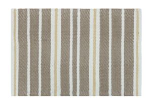 THE HOME TALK Diagonal Stripes Cotton Area Rug - 2X3 FT - Taupe - Carpets Suitable for Living Room, Bedroom, Dining Room, Home Décor - Handcrafted Traditional Rugs - Non-Skid - Image 6