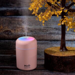 GNANISHWA Cool Mist Humidifier for Room with LED Light | Quiet USB-Powered Ultrasonic Humidifier for Bedroom, Office, Baby, Car | Not for Essential Oils (Multicolor) - Image 5