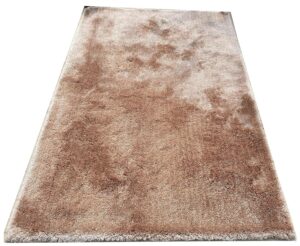 Carpet collection Soft Handwoven Fiber Modern Rectangular Rug Plain California Premium Shaggy With Plain Color 5 Cm Pile Height For Home And Bedroom (2X6 Feet/60 X 180 Cm, Beige) - Image 3