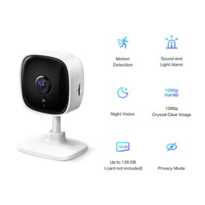 TP-Link Tapo 2MP 1080p Full HD Home Security Wi-Fi Smart Camera| Alexa Enabled| 2-Way Audio| Night Vision| Motion Detection| Sound and Light Alarm| Indoor CCTV (Tapo C100) White - Image 6