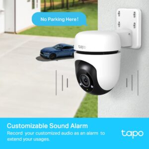 TP-Link Tapo C500 Outdoor Pan/Tilt Home Security WiFi Smart Camera | 2MP 1080p Full HD Live View | 360° Visual Coverage | Night Vision | Support Alexa and Google Assistant | 2-Way Audio - Image 7