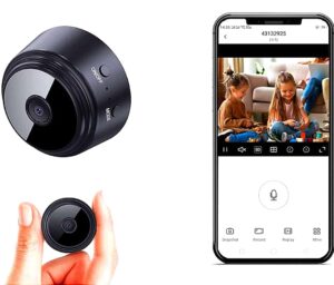 NHS WiFi Spy Camera Hidden for Home Outdoor High HD Focus Spy Magnet Mini Live Stream Night Vision IP Wireless 1080P Audio Video Hidden Indoor Nanny Camera for Home Offices Security Multicolor - Image 5