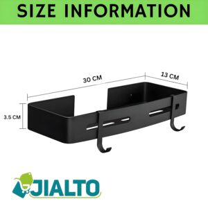 JIALTO 2 Pcs Shelf for Bathroom | Self-Adhesive Bathroom Shelf for Wall | Stand and Rack Without Drilling | Bathroom Accessories and Storage Rack (Blacks) - Image 3