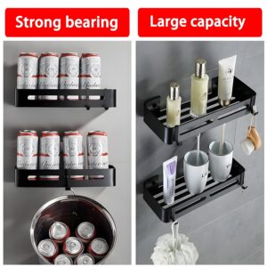 JIALTO 2 Pcs Shelf for Bathroom | Self-Adhesive Bathroom Shelf for Wall | Stand and Rack Without Drilling | Bathroom Accessories and Storage Rack (Blacks) - Image 9