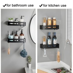 JIALTO 2 Pcs Shelf for Bathroom | Self-Adhesive Bathroom Shelf for Wall | Stand and Rack Without Drilling | Bathroom Accessories and Storage Rack (Blacks) - Image 10