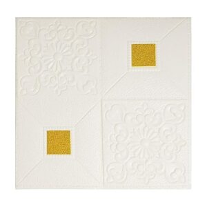 INFINITY DECOR 3D Ceiling Wallpaper Foam Wallpaper Sticker Panels I Foam Tiles I Living Room Bedroom Furniture, Door (Square Design, White, 70X70 cm Each) - Image 4