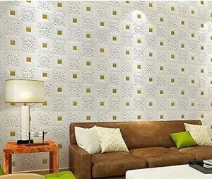 INFINITY DECOR 3D Ceiling Wallpaper Foam Wallpaper Sticker Panels I Foam Tiles I Living Room Bedroom Furniture, Door (Square Design, White, 70X70 cm Each) - Image 5