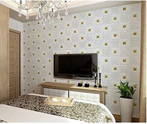 INFINITY DECOR 3D Ceiling Wallpaper Foam Wallpaper Sticker Panels I Foam Tiles I Living Room Bedroom Furniture, Door (Square Design, White, 70X70 cm Each) - Image 6