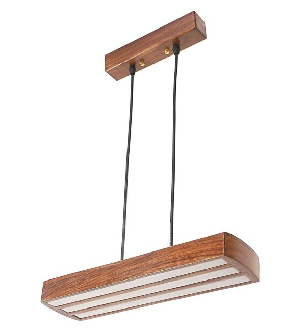 Green House Handmade Sheesham Wood Hanging Pendant Ceiling Light | 27W Warm White LED | Luxurious Home Decor | Bedroom, Living Room, Dining Room, Kitchen, Hallway - Image 3