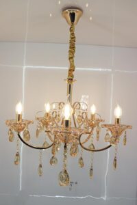 𝓐𝓻𝓽𝓲𝓼𝓽𝓻𝔂 K9 Crystal Italian 5-Light Gold Crystal Chandelier Lighting | Elegant Ceiling Light Fixture for Dining Room, Living Room, Bedroom, Hallway: Bring a Touch of Florence to Your Home - Image 2