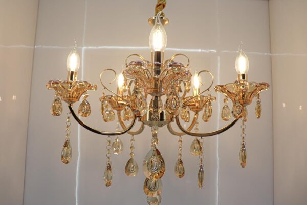 𝓐𝓻𝓽𝓲𝓼𝓽𝓻𝔂 K9 Crystal Italian 5-Light Gold Crystal Chandelier Lighting | Elegant Ceiling Light Fixture for Dining Room, Living Room, Bedroom, Hallway: Bring a Touch of Florence to Your Home - Image 5