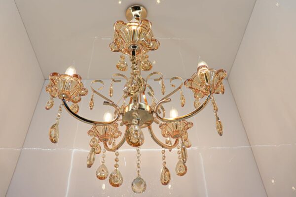 𝓐𝓻𝓽𝓲𝓼𝓽𝓻𝔂 K9 Crystal Italian 5-Light Gold Crystal Chandelier Lighting | Elegant Ceiling Light Fixture for Dining Room, Living Room, Bedroom, Hallway: Bring a Touch of Florence to Your Home - Image 6