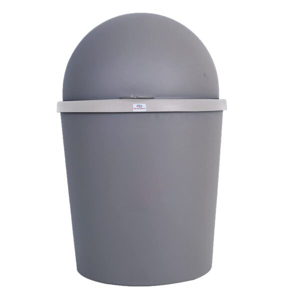 Heart Home Table Dustbin|Plastic Swinging Lid Waste Storage Garbage Bin|Desktop Trash Can For Study Table, Office(Gray) - Image 3