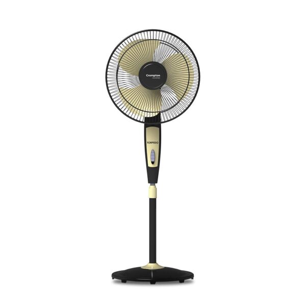 Crompton HighSpeed Torpedo 400 MM Pedestal Fan (Black Yellow) - Image 2