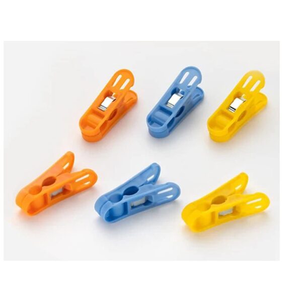 Sulfar Cloth Drying Non-Slip Light Plastic Clips (Multicolour) (Pack of 12) - Image 4