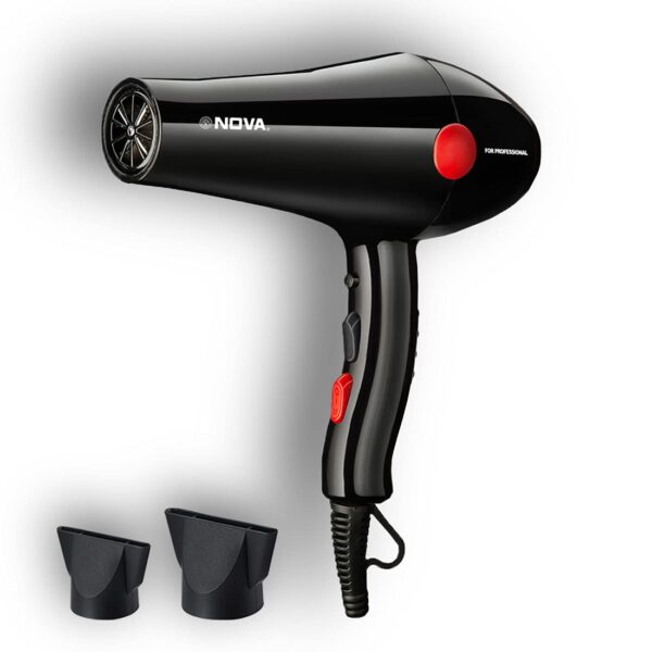 Nova NHP 8210 1800 Watts Proffesional Hair Dryer for Women (Red) - Image 2