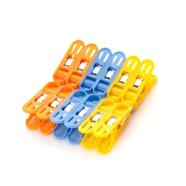 Sulfar Cloth Drying Non-Slip Light Plastic Clips (Multicolour) (Pack of 12) - Image 2