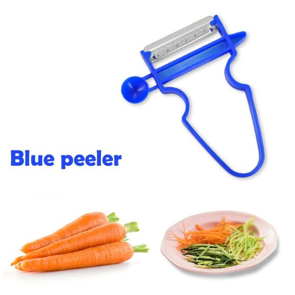 Top Chef Plastic Original Magic Trio Julienne Peelers And Slicers For Vegetables&Fruits(3 Pack)-Effortless Peeling,Slicing,And Julienning - Image 5