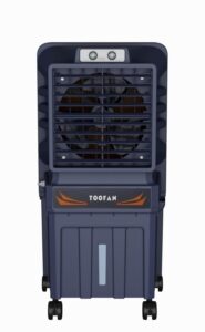 TIAMO 75L - Commercial Air Cooler | 75L Tank Capacity | 250 Sq. Ft. Area Coverage & 12 Inch Blade | Auto Swing Movement, 3-Speed Control | High Density Honeycomb Pads (Grey) - Image 2