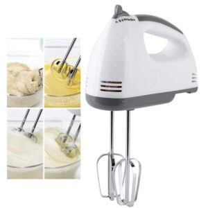 ANTIMOS Electric 300W Hand Mixer,Hand Blender, Egg Beater, Cake Maker, Beater Cream Mix, Food Blender, Hand Mixer, Beater for Kitchen with Stainless Steel Attachments Includes; Beaters, Dough Hooks - Image 2