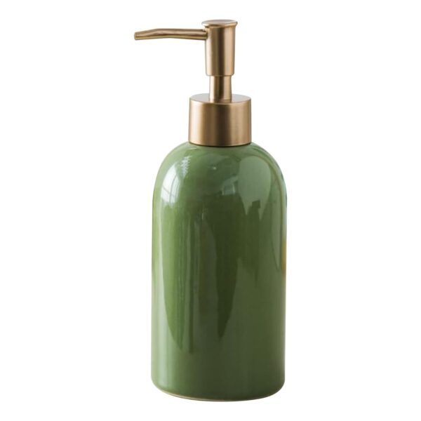 The Better Home 420ml Ceramic Soap Dispenser for wash Basin - Green | Kitchen Accessories Items | Handwash Dispenser Bottle - Image 8