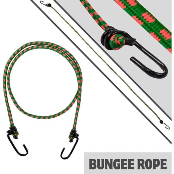 COPY LINE 15 FT Cloths Drying Ropes | Multi Colour | Bungee Cord | Ropes with HOOKES,Pack 2 - Image 7