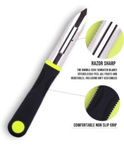 Stewit Fruit Peeler for Kitchen Stainless Steel Vegetable Potato Multipurpose Scrapper (Black Peeler) - Image 3