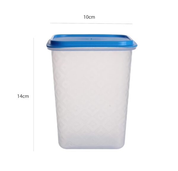 Kitchenflex 1 Liter Kitchen Storage Boxes Set of 12 | 1000ml Plastic Storage Container Combo (Pack of 12, Blue) for Kitchen Organization - Image 6