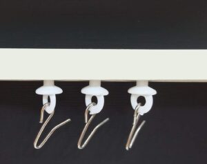 FAPBADRI Plastic Runner for C Channel/Curtain Track with Metallic Hooks - 100 Pieces - Image 7