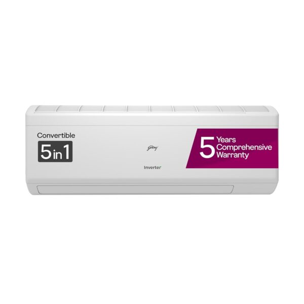 Godrej 2 Ton 3 Star, 5 Years Comprehensive Warranty, 5-In-1 Convertible Cooling, Inverter Split AC (Copper, I-Sense Technology, AC 2T EI 24IINV3R32 WWR, White) - Image 2