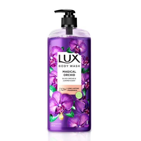 Lux Body Wash Fragrant Skin Black Orchid Scent & Juniper Oil Supersaver Xl Pump Bottle With Long Lasting Fragrance, Glycerine, Paraben Free, Extra Foam, 750 Ml - Image 2