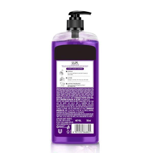 Lux Body Wash Fragrant Skin Black Orchid Scent & Juniper Oil Supersaver Xl Pump Bottle With Long Lasting Fragrance, Glycerine, Paraben Free, Extra Foam, 750 Ml - Image 3