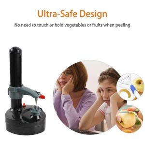 Venall Electric Potato Peeler - Automatic Rotating Fruit & Vegetable Peeler with Stainless Steel Blades, Apple Paring Machine, and Kitchen Peeling Tool (Includes Replacement Blades) - Image 5